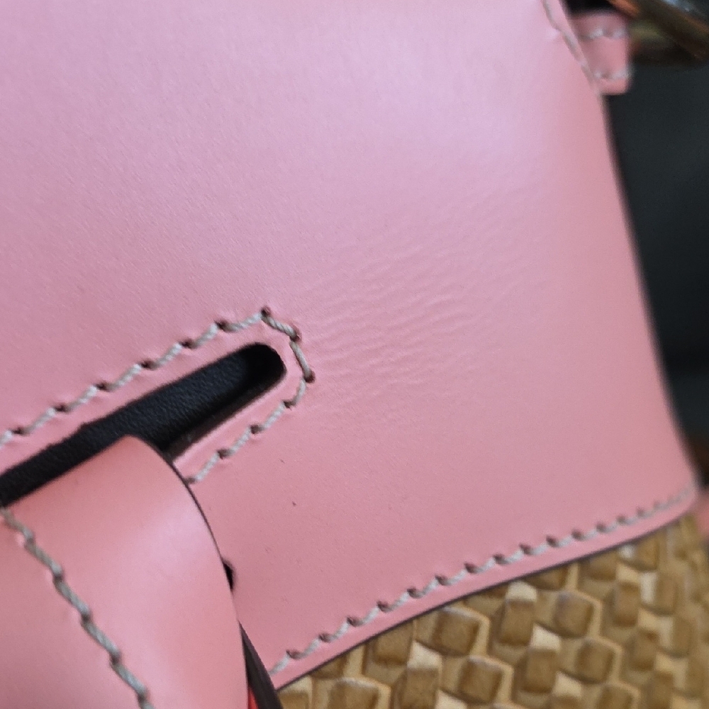 Dooney & Bourke Pink and Tan Woven Satchel Set - Picture 11 of 16